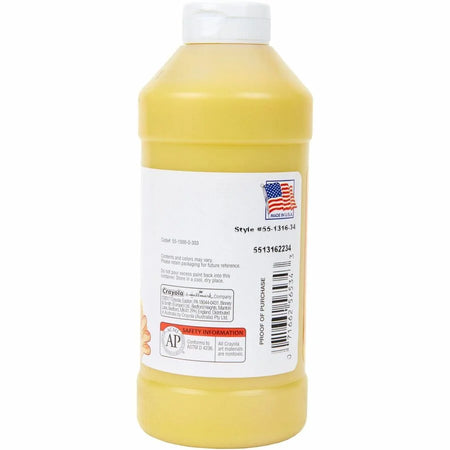 Crayola Washable Finger Paint: Yellow 16 fl oz - Non-Toxic & Easy to Clean - Paint
