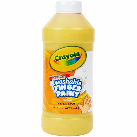Crayola Washable Finger Paint: Yellow 16 fl oz - Non-Toxic & Easy to Clean - Paint