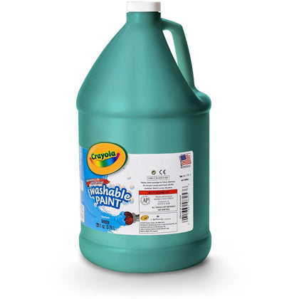 Crayola Washable Green Paint - 1 gal - Non-Toxic - Easy Clean - Each