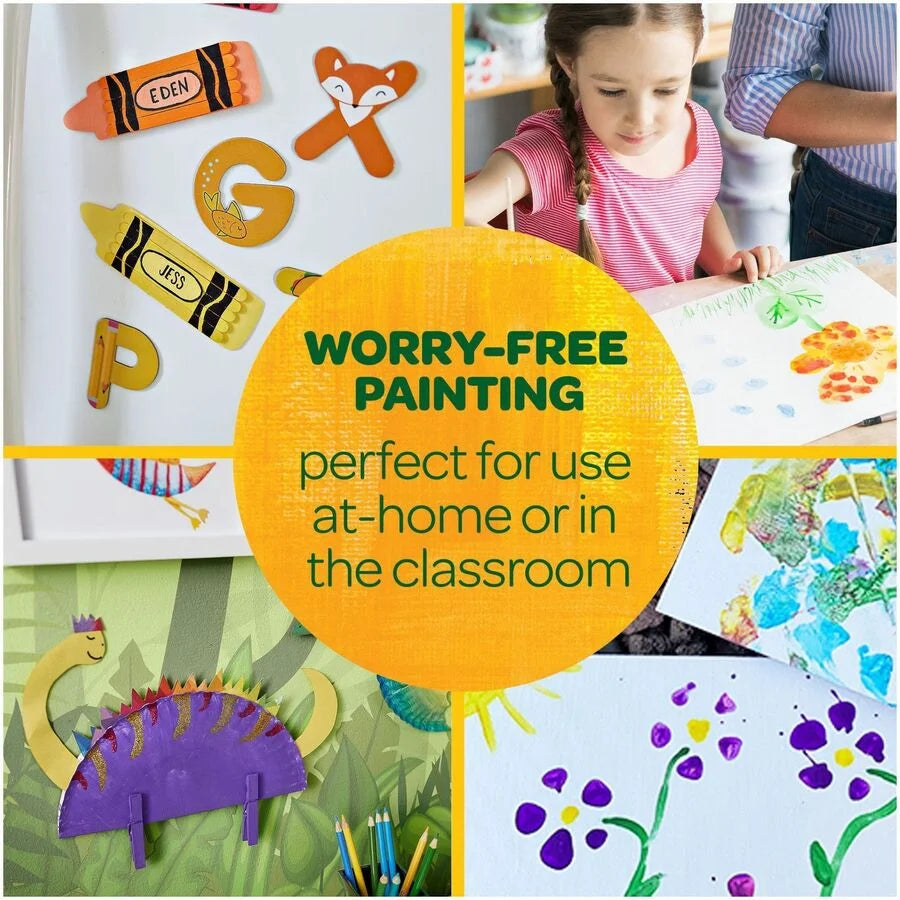 Crayola Washable Kids’ Paint Set - 6 Colors - Non-Toxic 2 fl oz - 6/Set