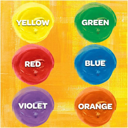 Crayola Washable Kids’ Paint Set - 6 Colors - Non-Toxic 2 fl oz - 6/Set