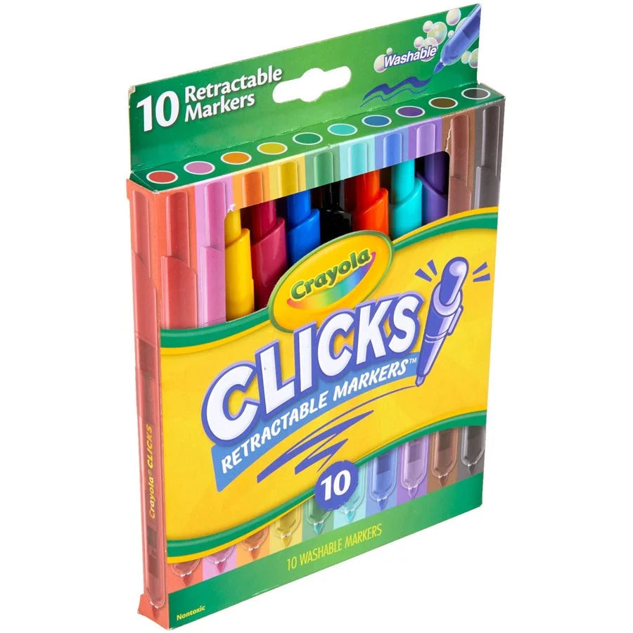 Crayola Washable Markers - Chisel Tip - Assorted Colors - 10 Pack - Art