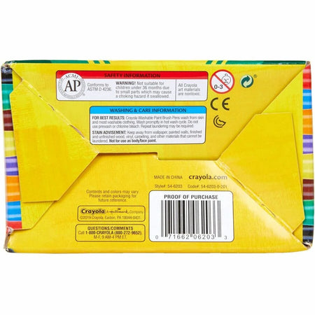 Crayola Washable Paint Brush Pens: Assorted Ink 40/Box - Tip Pens