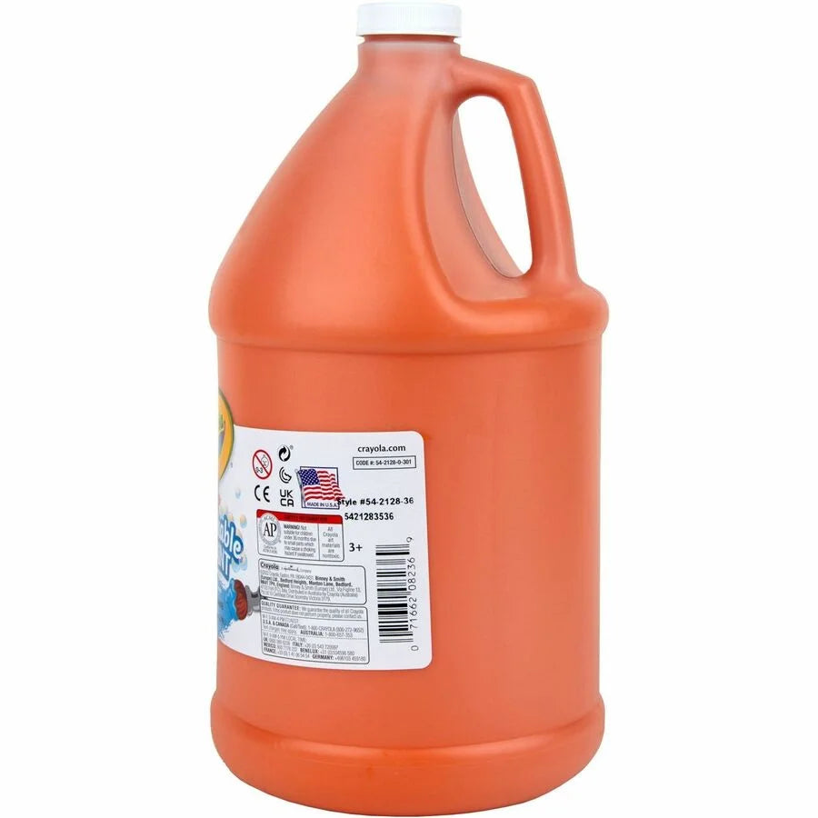Crayola Washable Paint: Orange 1 gal - Non-Toxic Formula - Each - Paint