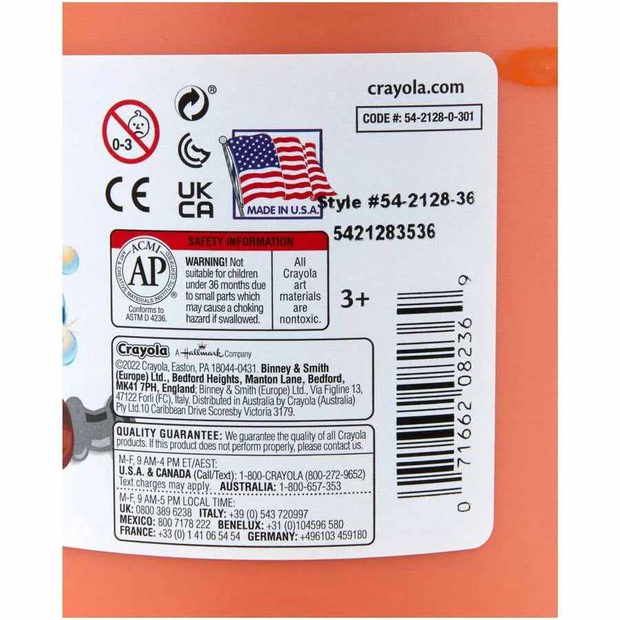 Crayola Washable Paint: Orange 1 gal - Non-Toxic Formula - Each - Paint