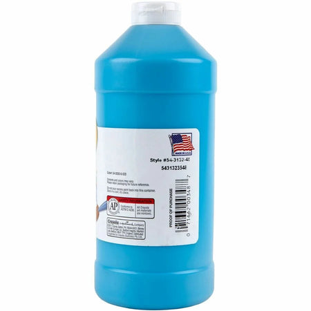 Crayola Washable Tempera Paint: Turquoise 1 Quart - Non-Toxic Formula - Paint