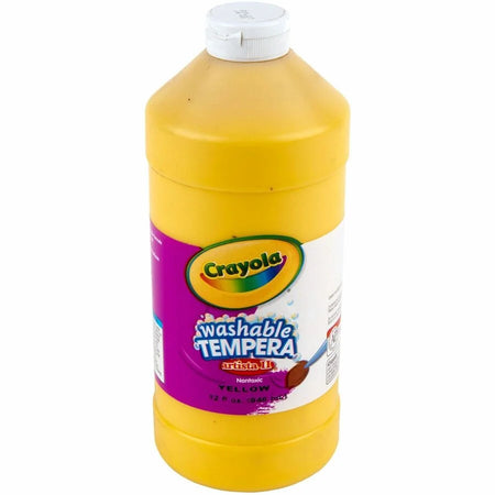 Crayola Washable Tempera Paint: Yellow 2 lb - Non-Toxic Easy Clean-Up - Paint