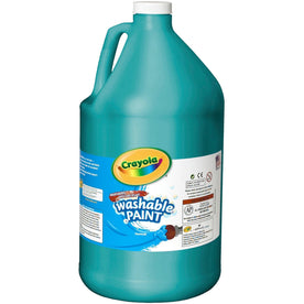 Crayola Washable Turquoise Paint - 1 Gallon - Non-Toxic - Each