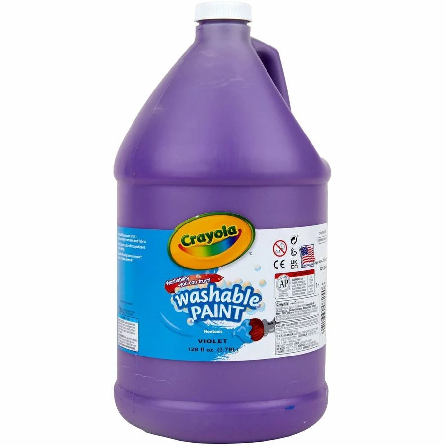 Crayola Washable Violet Paint - 1 Gallon - Non-Toxic - Each