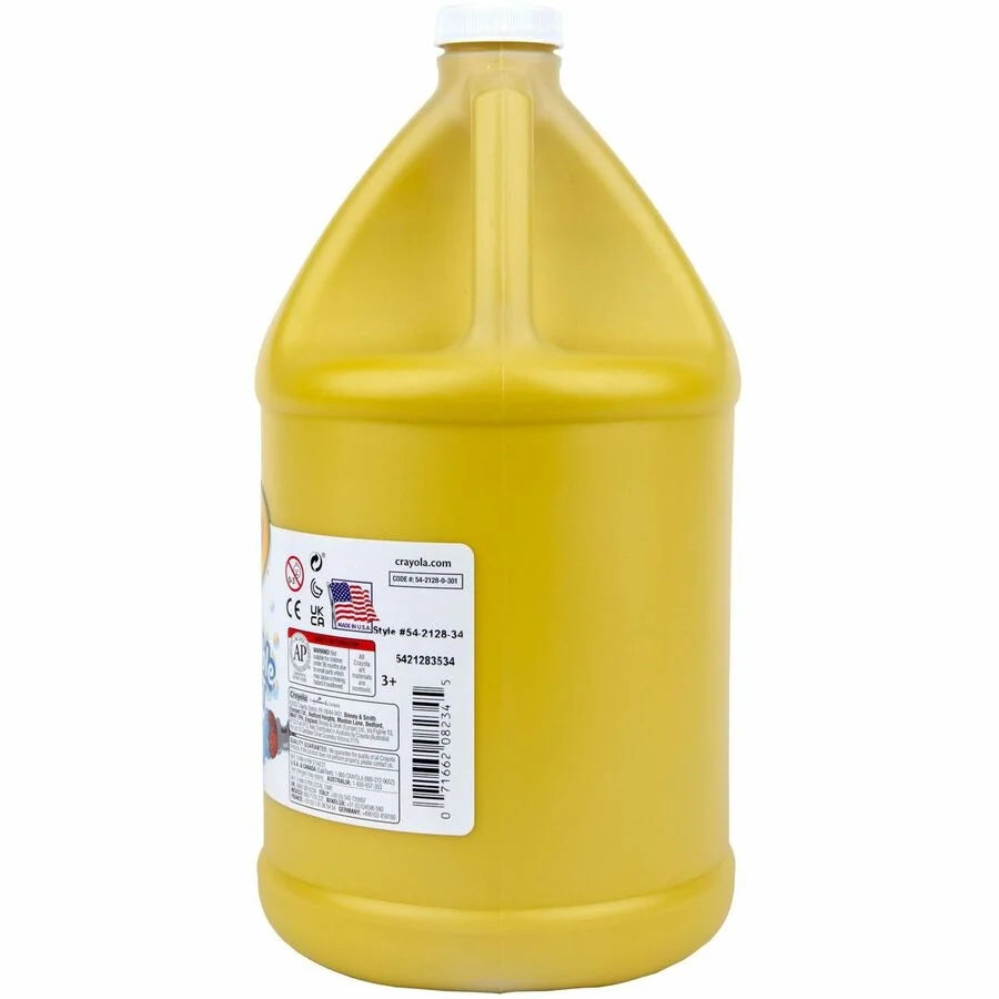 Crayola Washable Yellow Paint - 1 Gallon - Non-Toxic - Easy Clean-Up