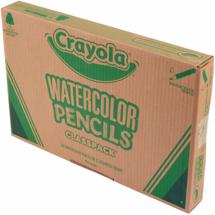 Crayola Watercolor Pencils Classpack, 240 Count, 12 Colors - Left