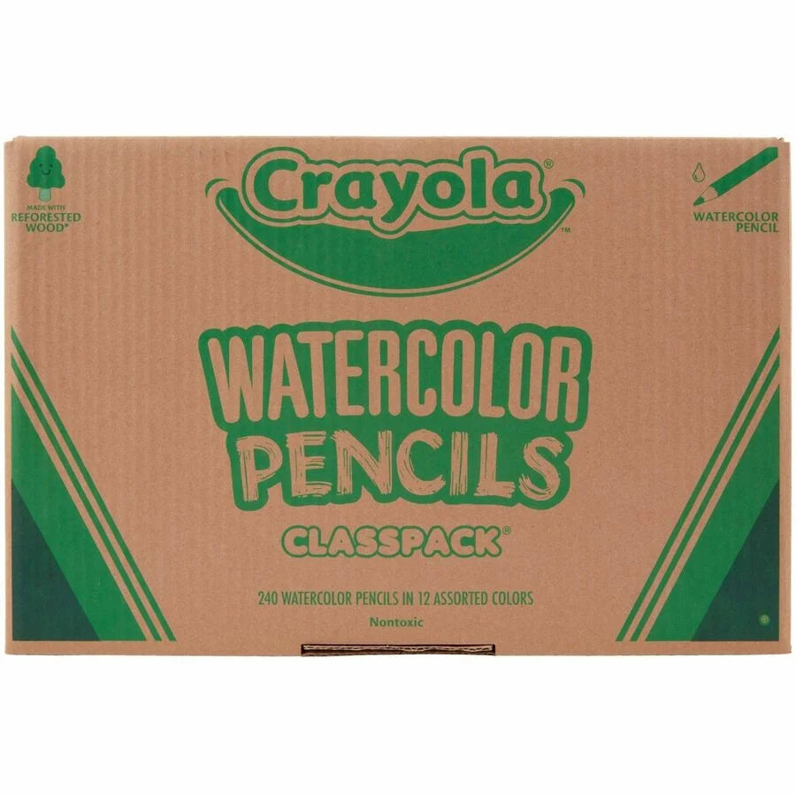 Crayola Watercolor Pencils Classpack: 240 Count 12 Colors - Vibrant Shades for Artistic Creations - Specialty Marking &