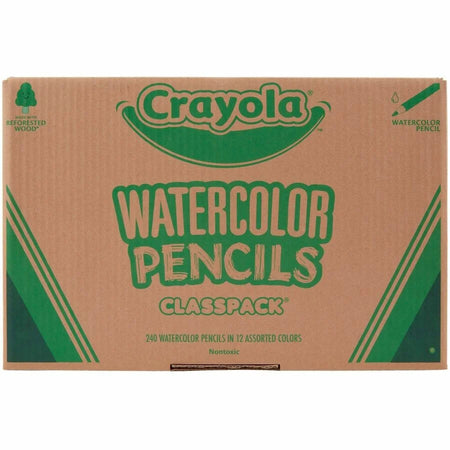 Crayola Watercolor Pencils Classpack: 240 Count 12 Colors - Vibrant Shades for Artistic Creations - Specialty Marking &