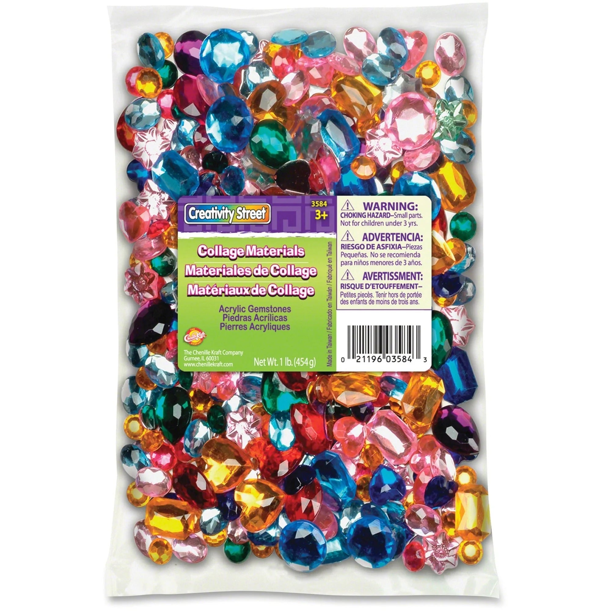 Creativity Street Acrylic Gemstones Classpack - Sparkle Your Art - 1 Pack - Shapes