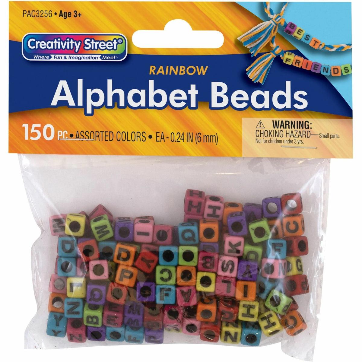 Creativity Street Alphabet Beads: Rainbow Letter Beading Fun - Beads & Rhinestones