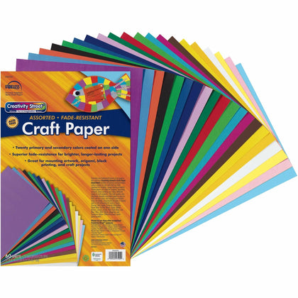 Creativity Street Art Paper Sheets - Assorted Craft - 60 - Drawing & Sketch Pads