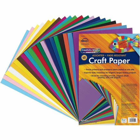 Creativity Street Art Paper Sheets - Assorted Craft - 60 - Drawing & Sketch Pads