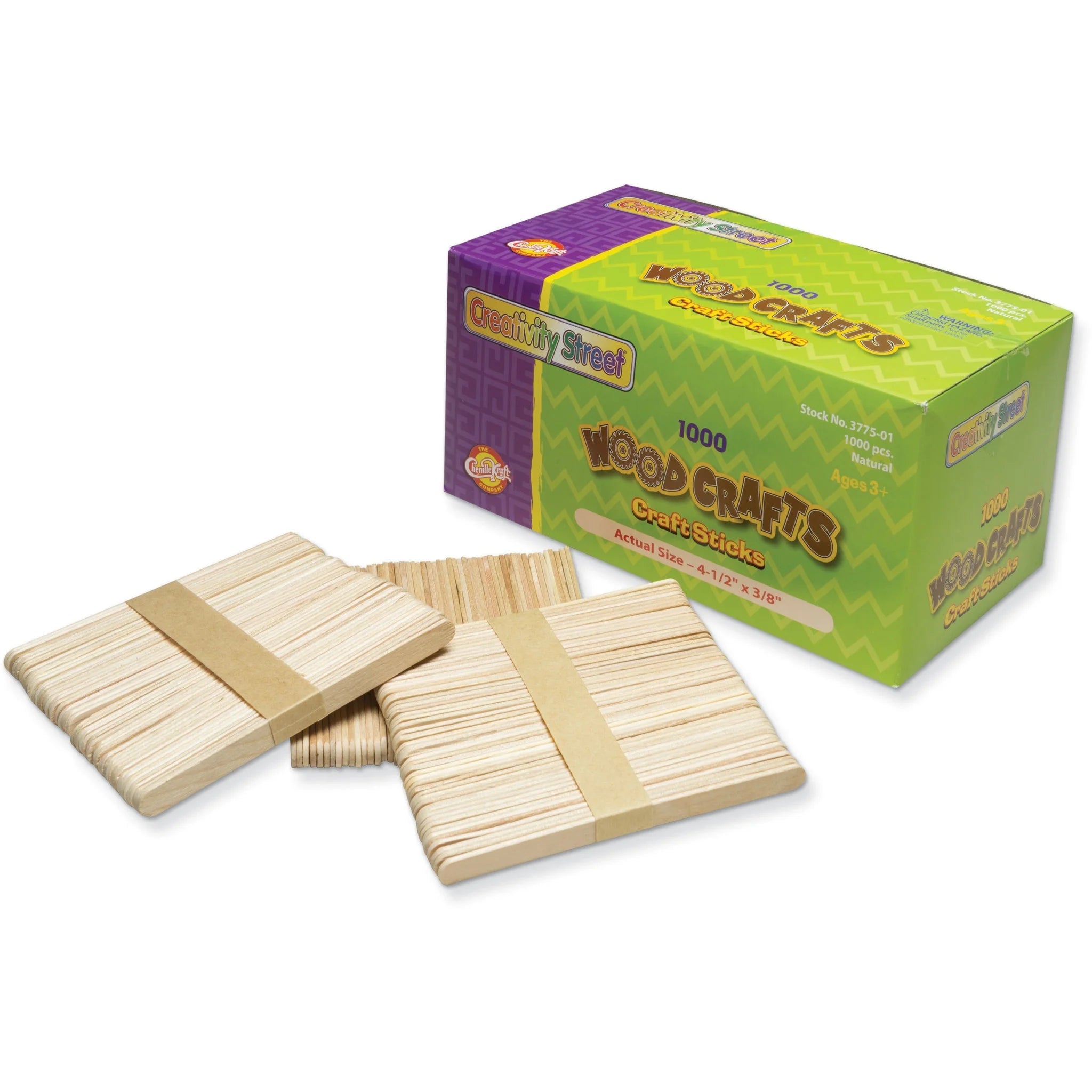 Creativity Street Craft Sticks: Natural Wood for Art & Projects - Sticks