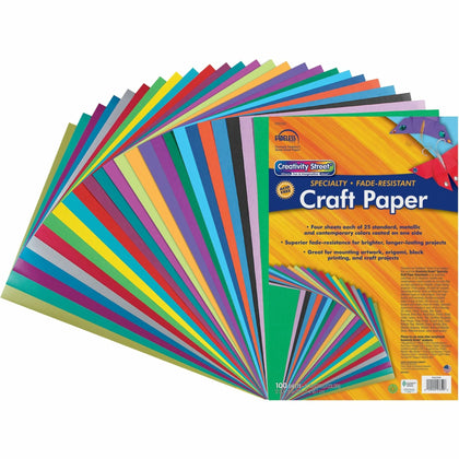 Creativity Street Designer Art Paper Sheets - Assorted Colors - 100 - Drawing & Sketch Pads