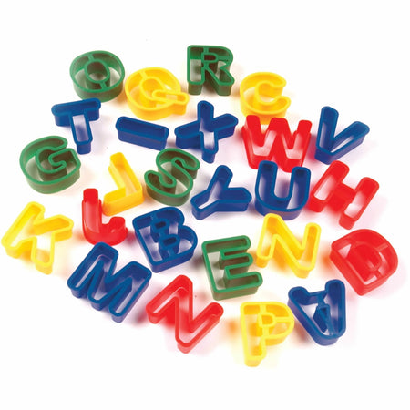 Creativity Street Dough Cutter Letters - 26-Piece Assorted Plastic Set - Gadgets