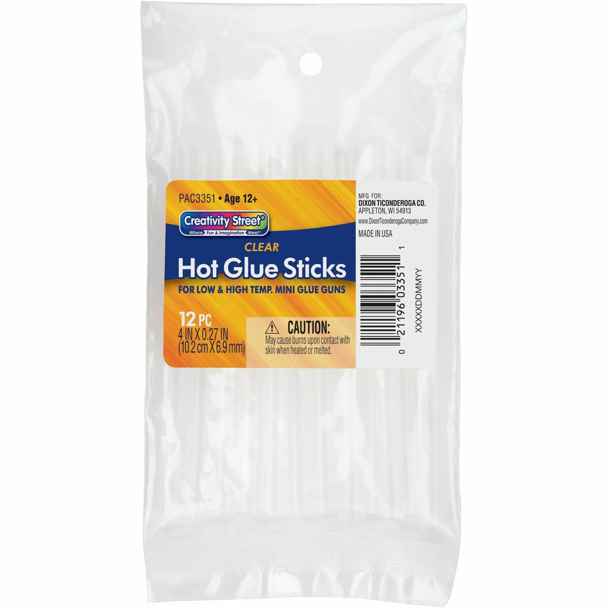 Creativity Street Hot Glue Sticks: Clear 12-Pack - Guns & Accessories