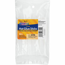 Creativity Street Hot Glue Sticks - Clear - 12 / Pack - Guns & Accessories