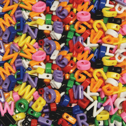 Creativity Street Letter Beads: Art Project Fun & Learning - 288 Pieces - Beads Rhinestones
