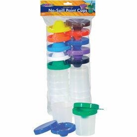 Creativity Street Paint Cups with Colored Lids - No-Spill Design - 10/Set - Accessories