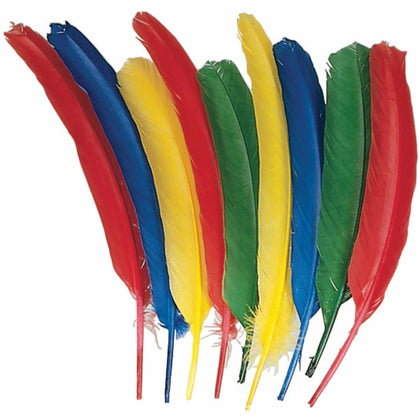 Creativity Street Quill Feathers - 24 Multicolor Pieces