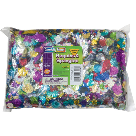 Creativity Street Sequins & Spangles 1lb Bag - Assorted Decoration for Crafts Costumes