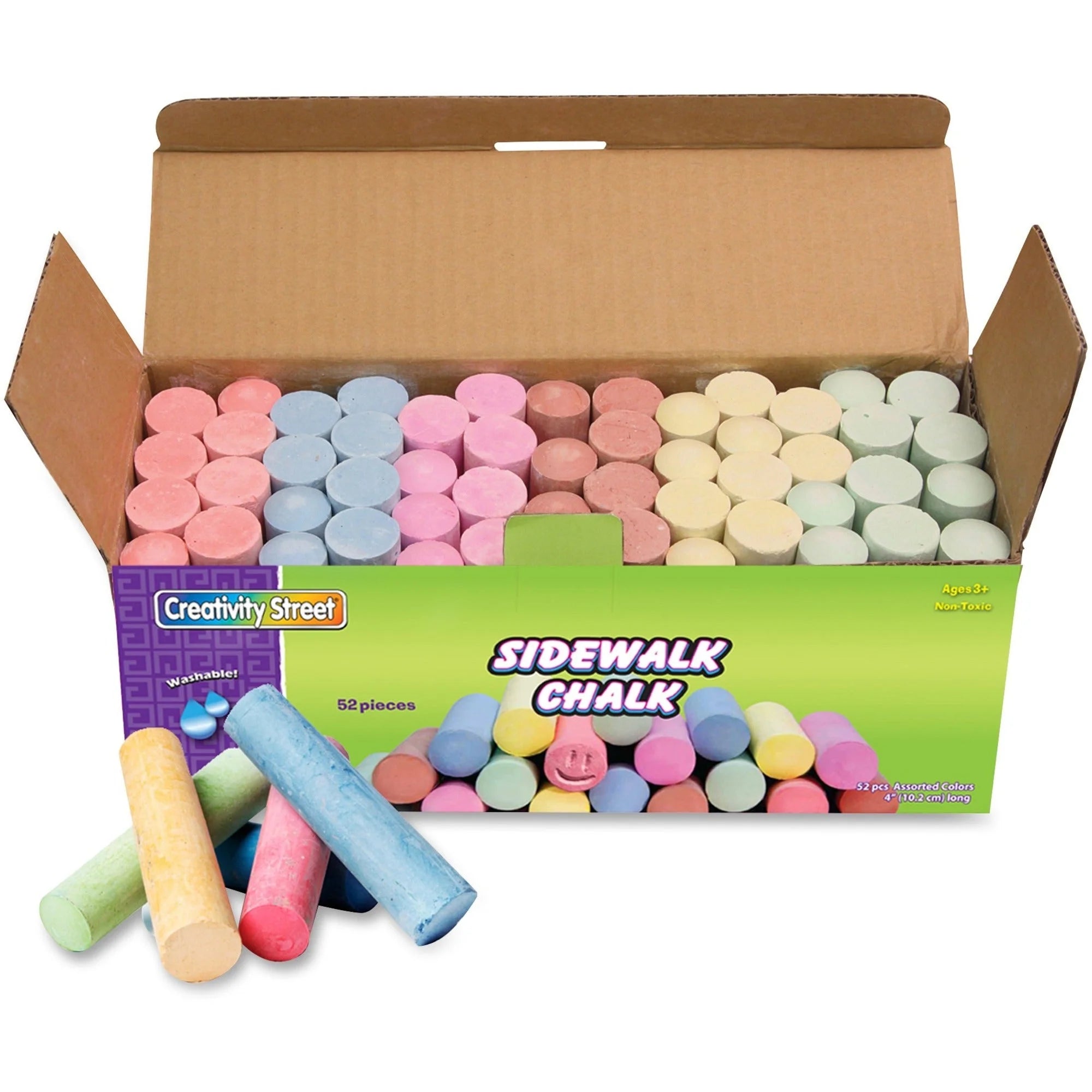 Creativity Street Sidewalk Chalk - Vibrant Colors - Non-toxic & Washable - Chalks