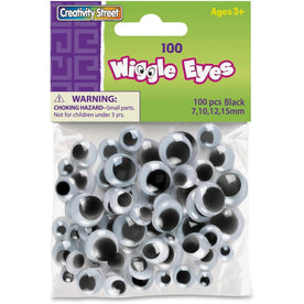 Creativity Street Wiggle Eyes - Assorted Sizes for Drawing & Projects - Wiggly Eyes/Craft