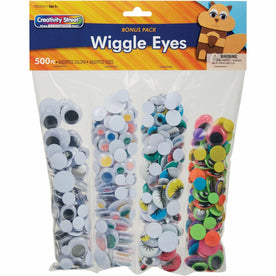 Creativity Street Wiggle Eyes Assortment: Craft 500-Piece Pack - Wiggly Eyes/Craft