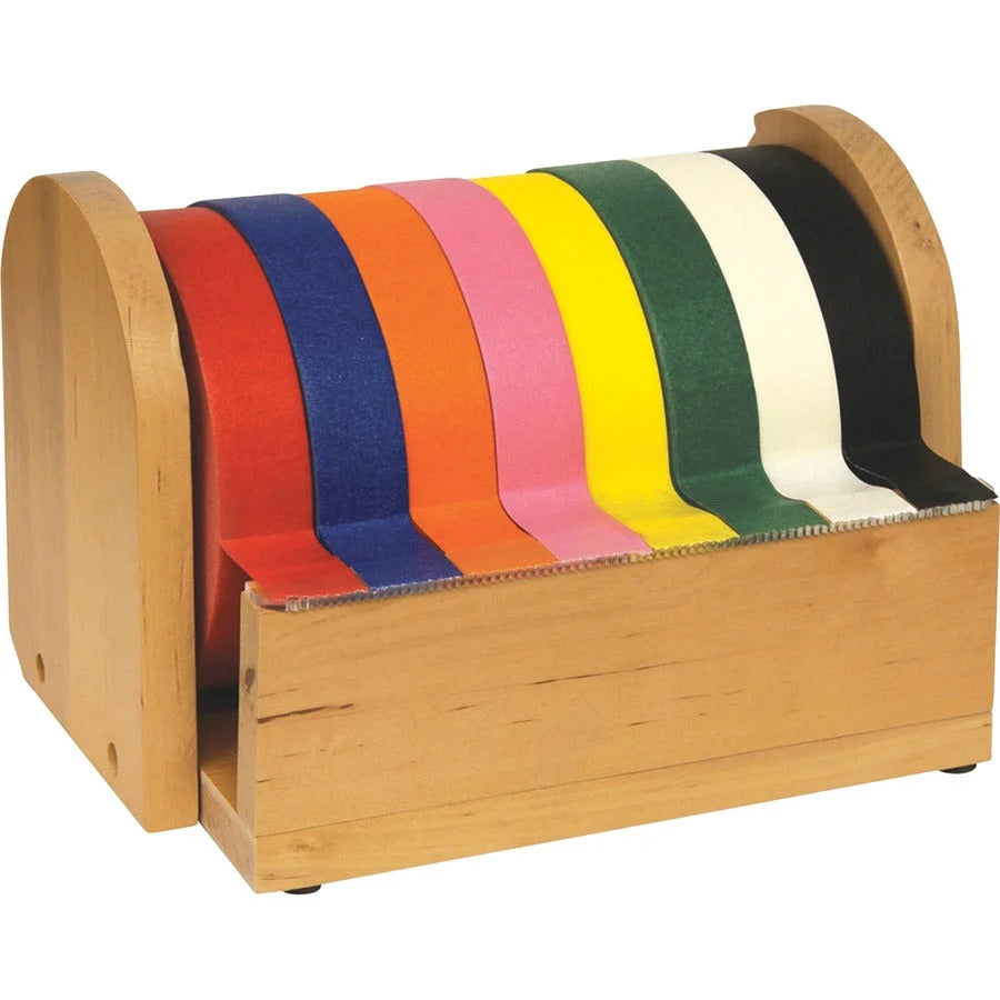 Creativity Street Wood Masking Tape Holder - Holds 8 Tapes - Brown - Dispensers