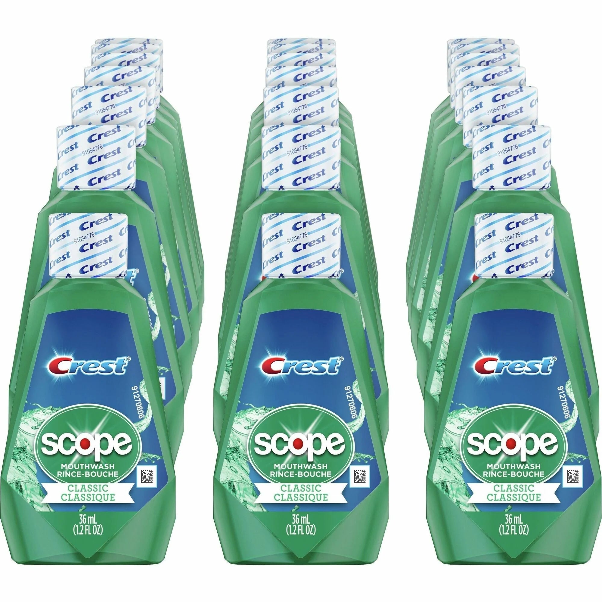 Crest Scope Classic Mouthwash: Minty Fresh Breath - 1.20 fl oz - 180/Carton - Personal Hygiene Supplies
