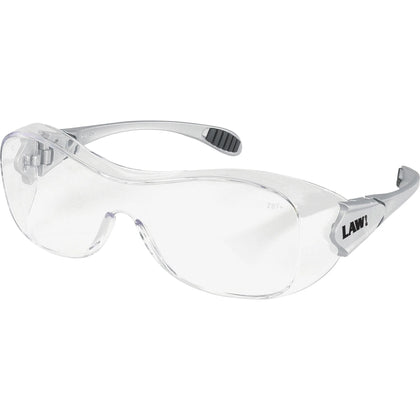 Crews Anti-fog Safety Glasses: Steel Frame Clear Lens UV Protection - Protective Gear