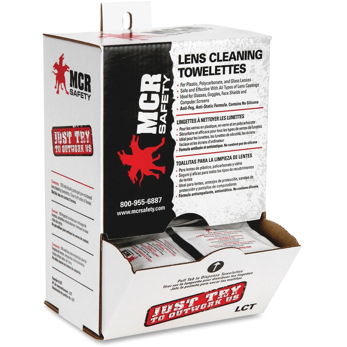 Crews Lens Cleaning Towelettes: Anti-static Anti-fog - 100/Box - Cleaners