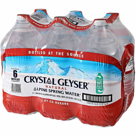 Crystal Geyser Alpine Bottled Spring Water - Left