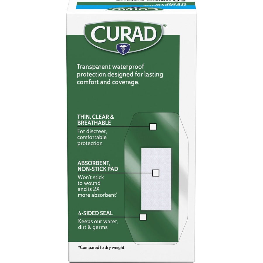 Curad Assorted Waterproof Transparent Bandages - Rear