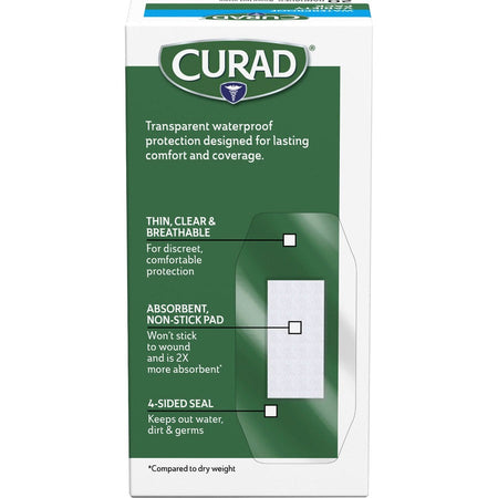 Curad Assorted Waterproof Transparent Bandages - Rear