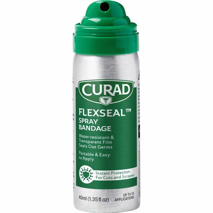 Curad FlexSeal Spray Bandage: Transparent 1.35 fl oz - 1 Each - Wound Care