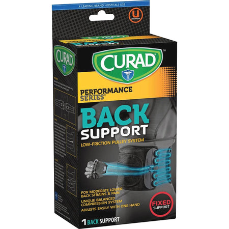 Curad Low Friction Pulley Back Support - Fabric Material - Supports