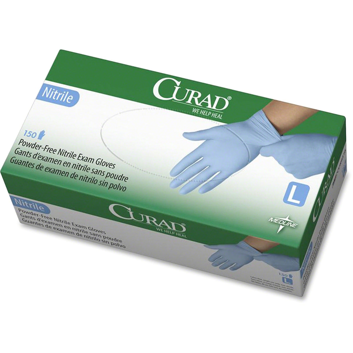 Curad Powder-free Nitrile Disposable Exam Gloves - 2000