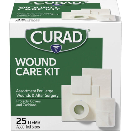 Curad Wound Care Kit: 25-Piece Box for Comprehensive First Aid - Kits