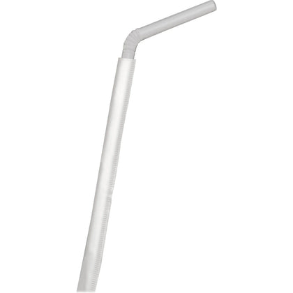 D&W Dispoz-o Straws: 7.8’’ Polypropylene Translucent - 400/Pack - Straws