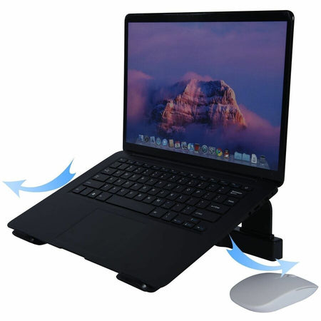 DAC® MP-220 Non-Skid Laptop Stand With 4-Port USB 3.0 Hub, Black - Alternate-Image2