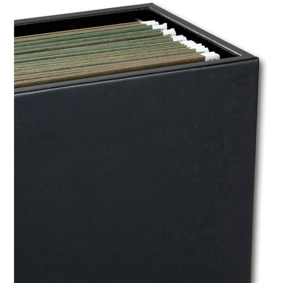 Dacasso Classic Leather Hanging File Folder Box - Left