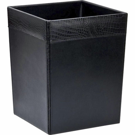 Dacasso Crocodile Embossed Leather Waste Basket - 2000