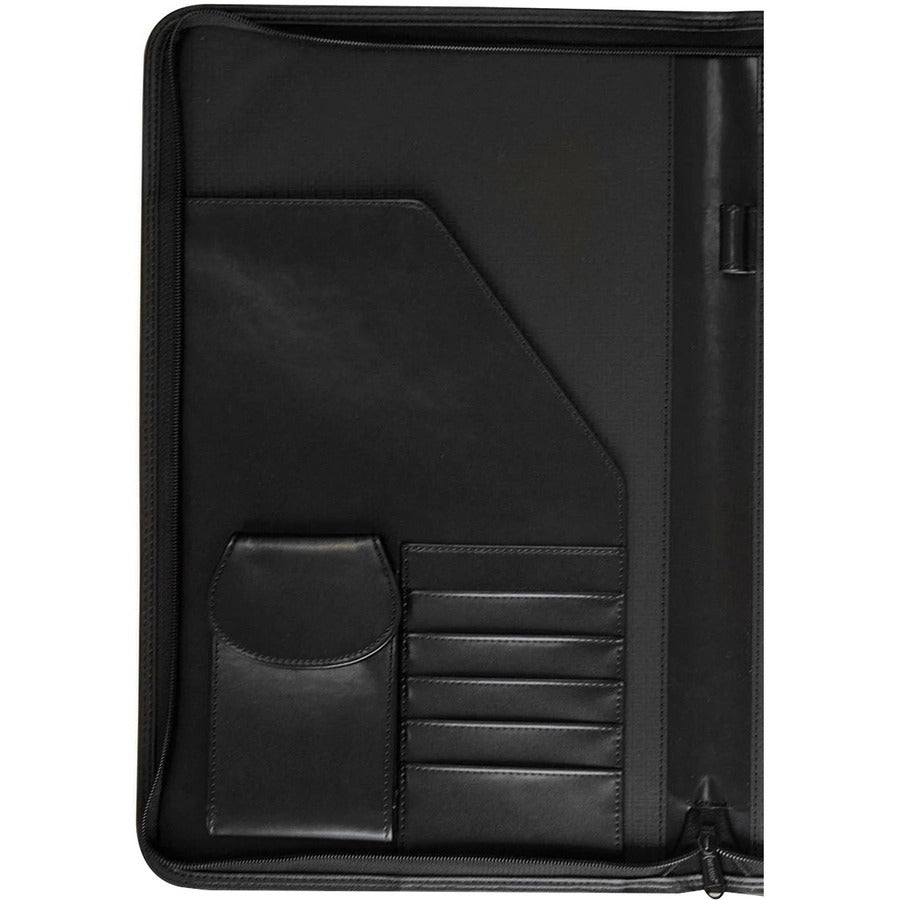 Dacasso Deluxe Legal Portfolio - 8 1/2’’ x 14’’ - Black - 1 Each - Letter & Jr. Pads