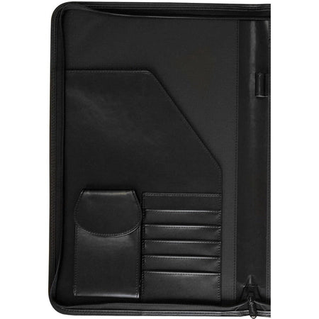 Dacasso Deluxe Legal Portfolio - 8 1/2’’ x 14’’ - Black - 1 Each - Letter & Jr. Pads